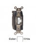 Leviton 1081-W - 3 Amp - 24 Volt AC/DC - Toggle Double-Throw Ctr-OFF Momentary Contact Single-PoleAC Quiet Switch - Industrial Grade